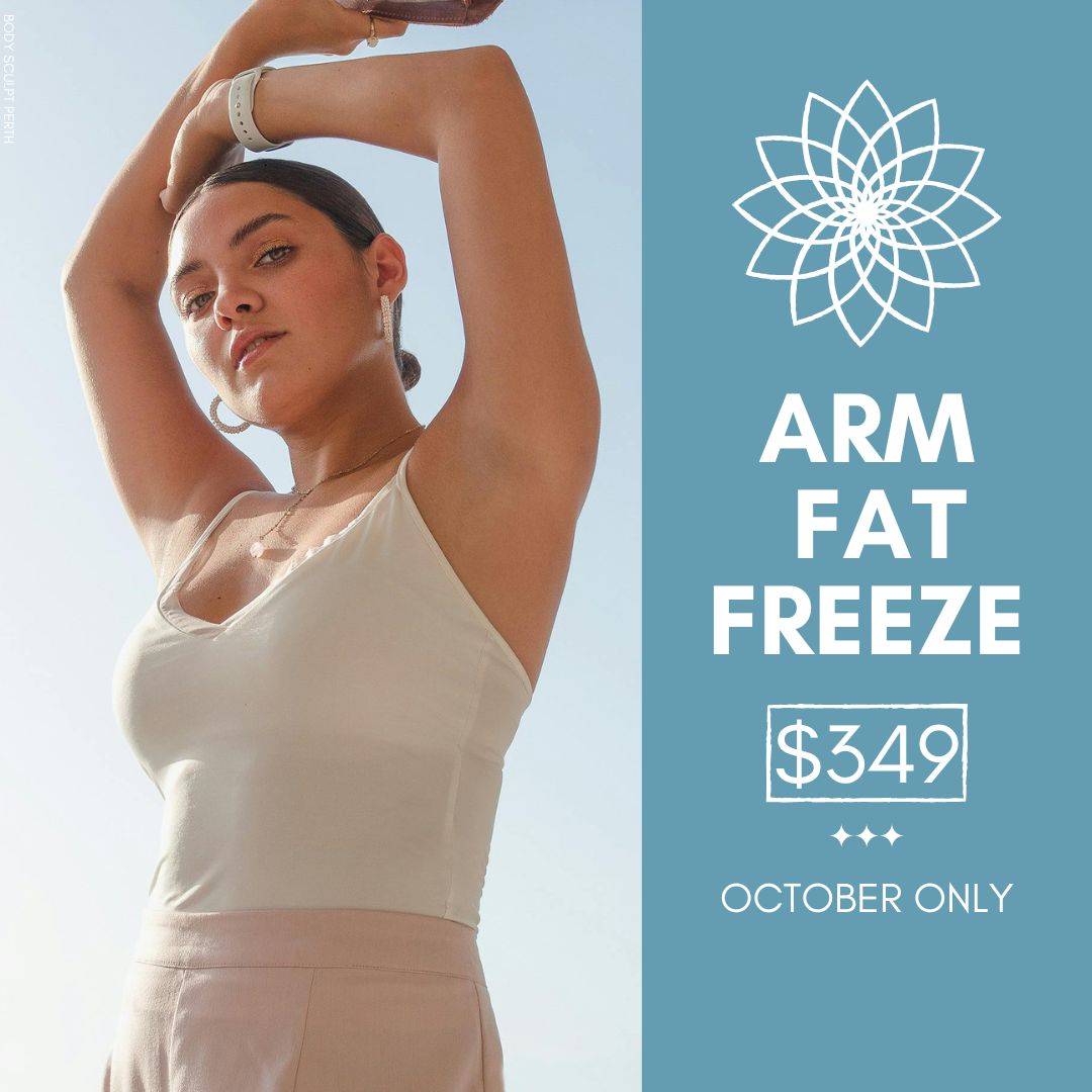 Arm fat freeze special at Body Sculpt Perth – non-invasive treatment to target stubborn arm fat for $349 (save $150)