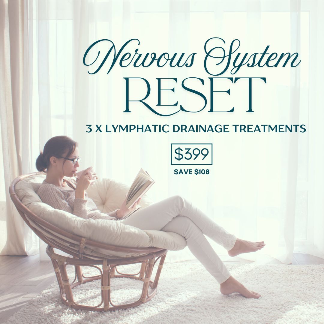 Nervous System Reset package with lymphatic drainage treatments for relaxation and stress relief